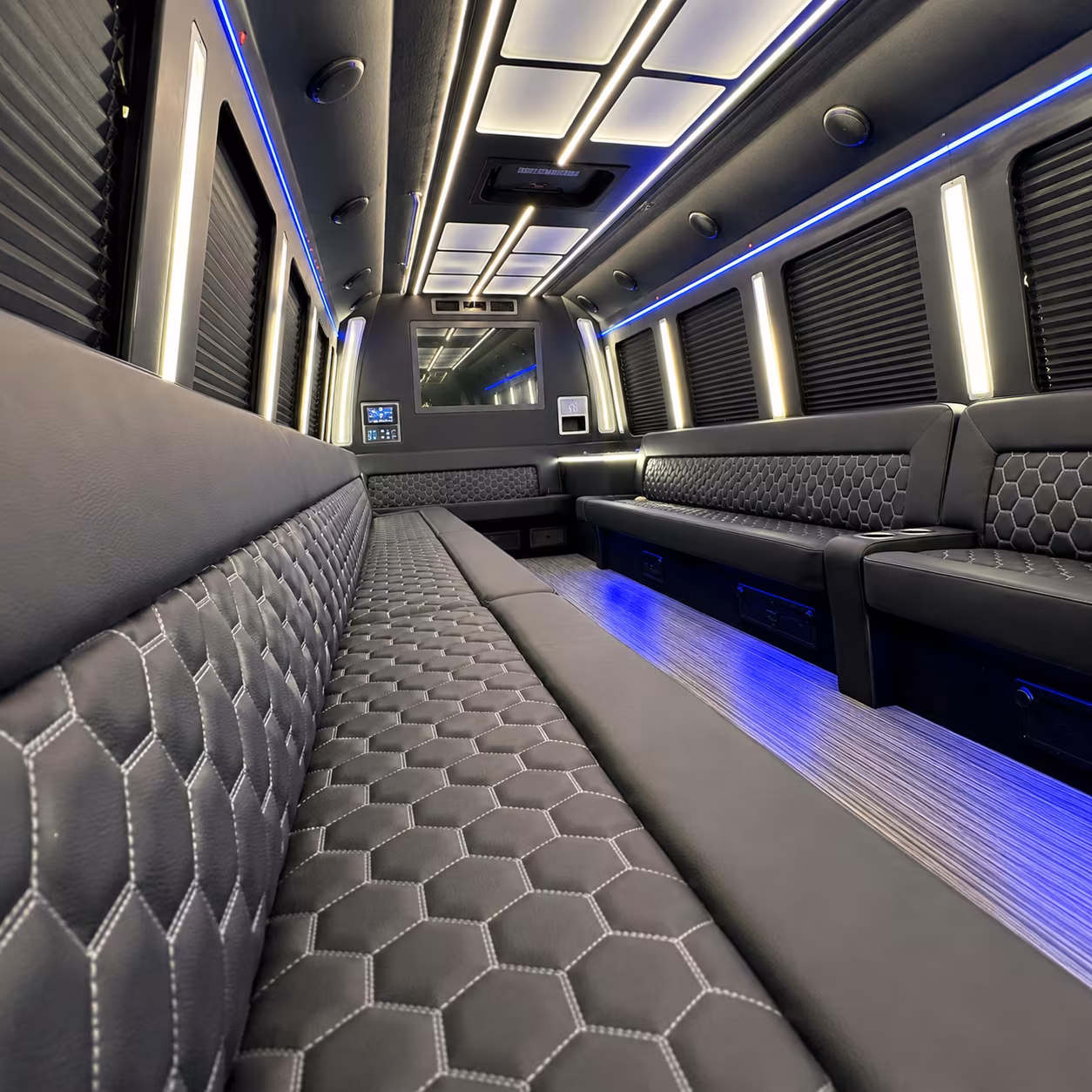 Orlando Private Event Transportation party bus interior