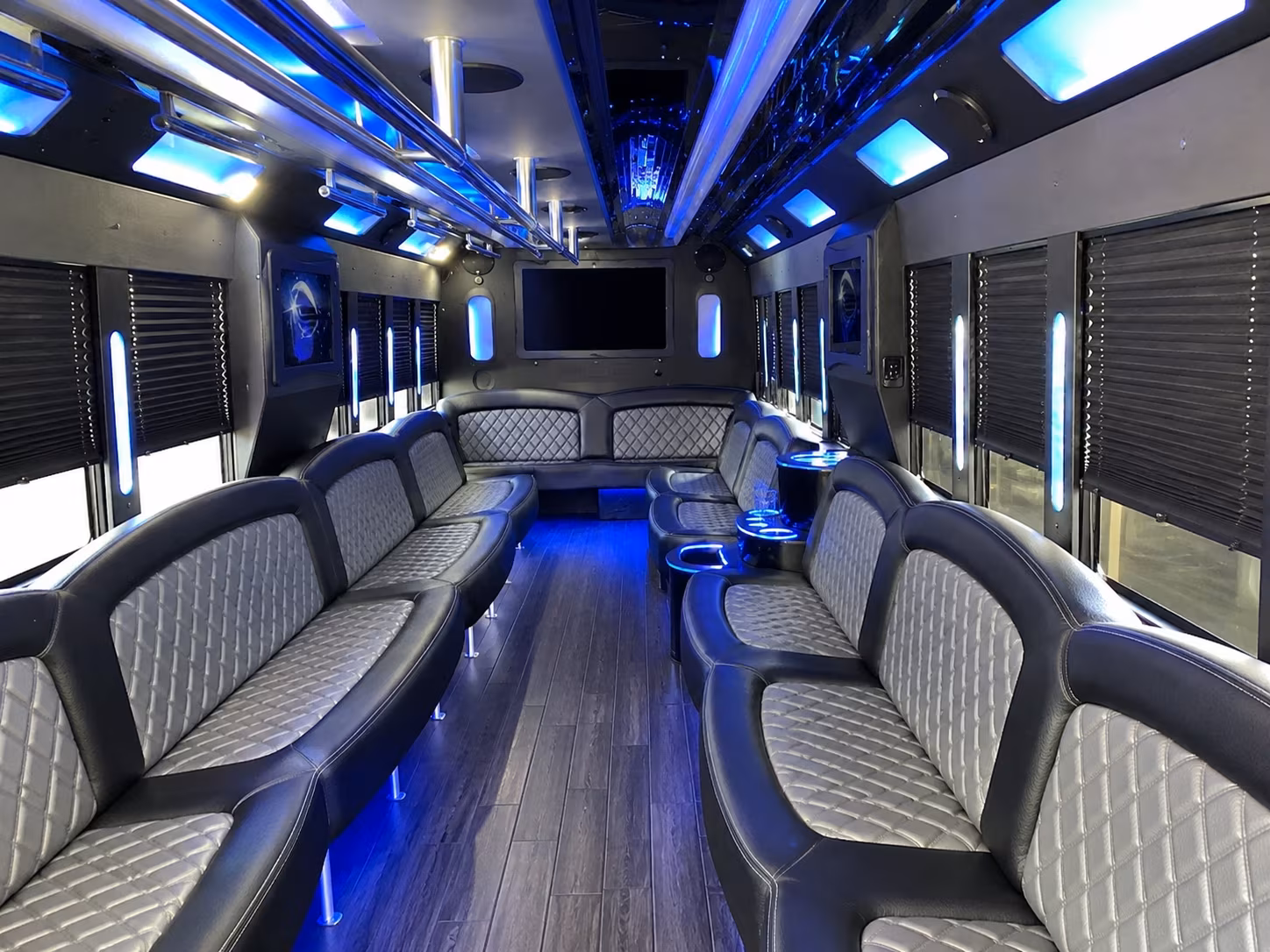 Orlando Sporting Event Transportation party bus interior